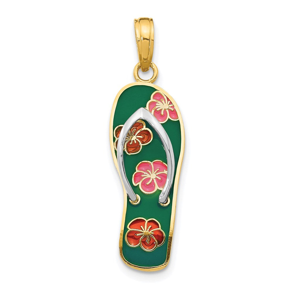 Polished;3-D;14K Two-tone;Enamel