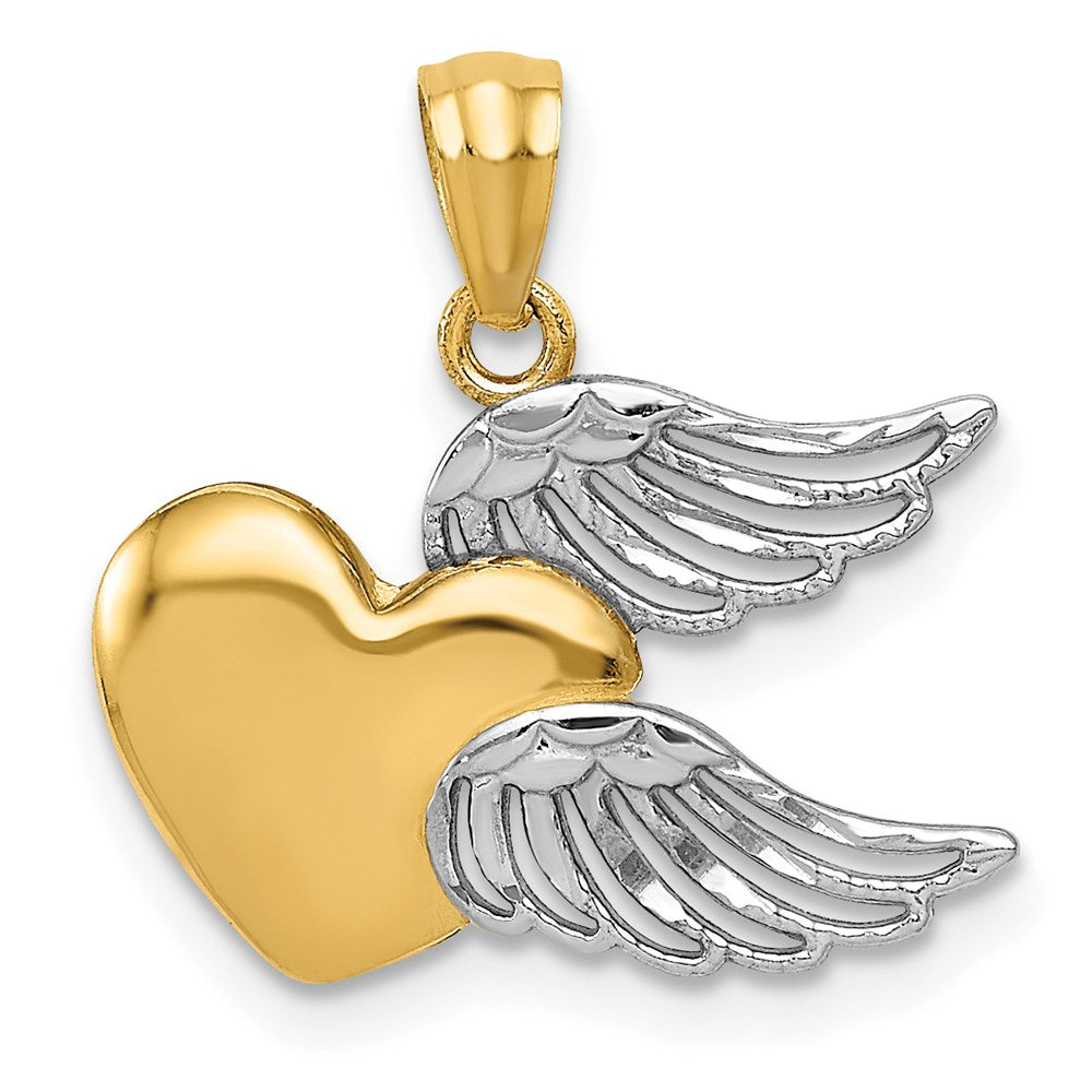 Diamond-cut;Polished;14K Yellow gold & rhodium