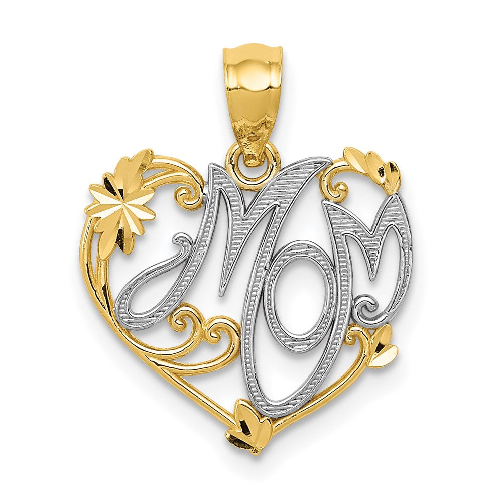 Polished;14K Yellow gold & rhodium