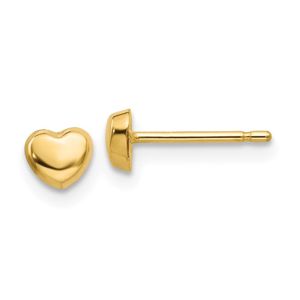 Polished;14k Yellow gold;Post